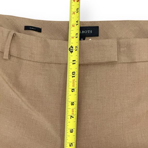 NWT Talbots Curvy Tan Straight Leg Dress Pants Trousers Plus Size 20 Stretch - Picture 6 of 10